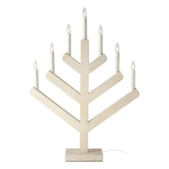Candelabro de AdvientoPine 62 cm, esmaltado blanco