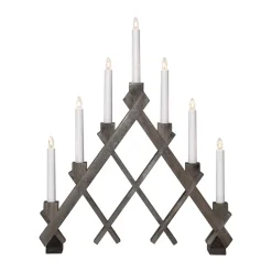 Candelabro de madera Rut 7 43 cm, Marrón