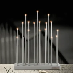 Candelabro eléctrico Elflugan, Gris claro