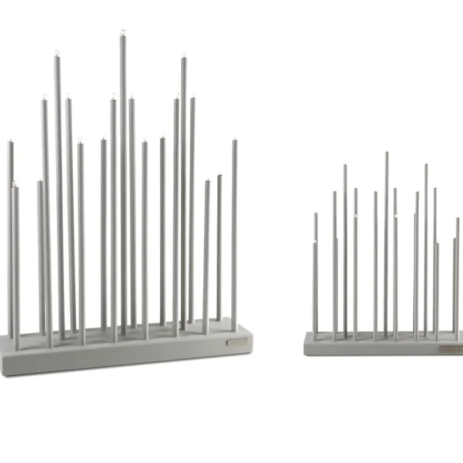 Candelabro eléctrico Elflugan, Gris claro