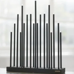 Candelabro eléctrico Elflugan, Negro carbón