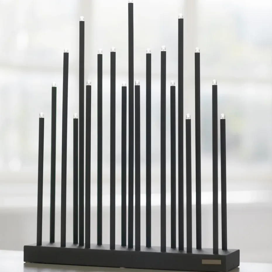 Candelabro eléctrico Elflugan, Negro carbón