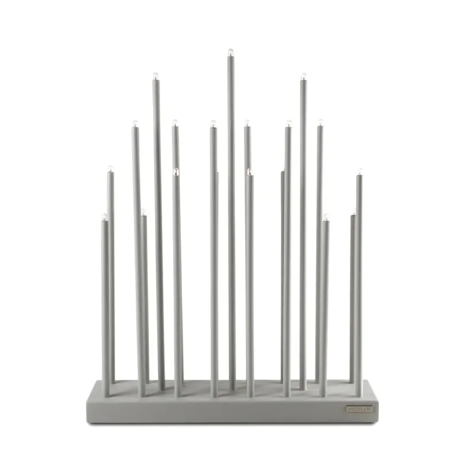 Candelabro eléctrico Elflugan Grande, Gris claro