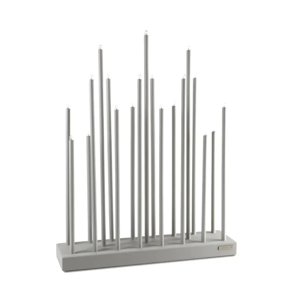 Candelabro eléctrico Elflugan Grande, Gris claro