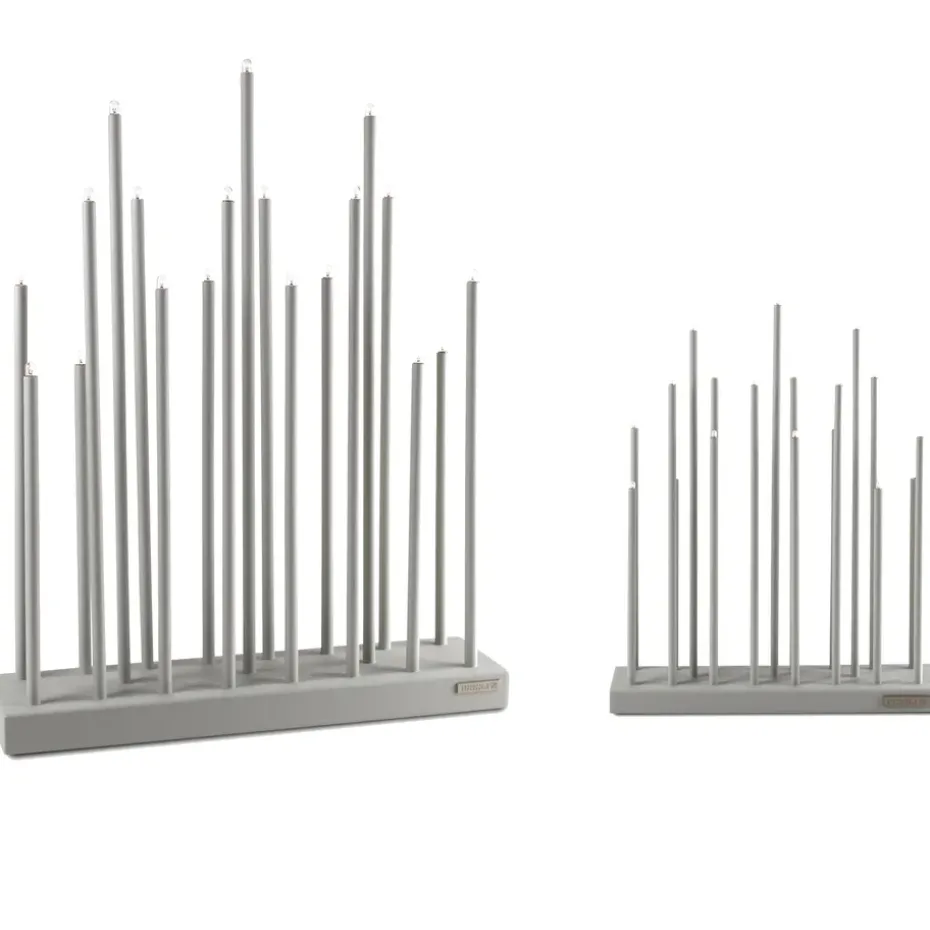 Candelabro eléctrico Elflugan Grande, Gris claro