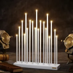 Candelabro eléctrico Elflugan, Blanco puro