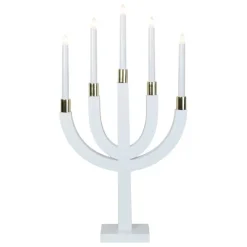 Candelabro eléctrico Elias, blanco