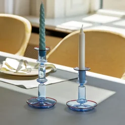 Candelabro Flare mediano, Light blue-red