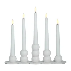Candelabro Lykke combinable incl. 5 velas LED, White
