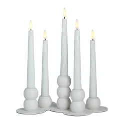 Candelabro Lykke combinable incl. 5 velas LED, White