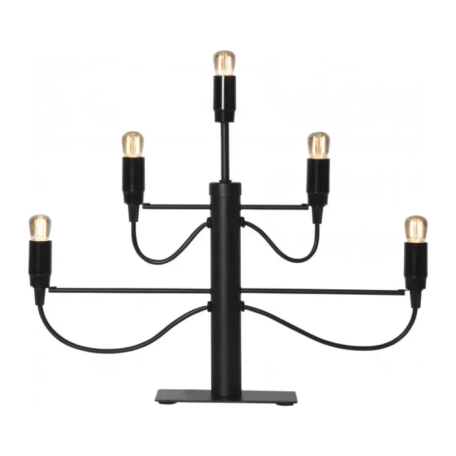 Candelabro Milano 5, 46 cm, Negro