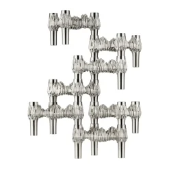 Candelabro STOFF Quist, Cromo cepillado