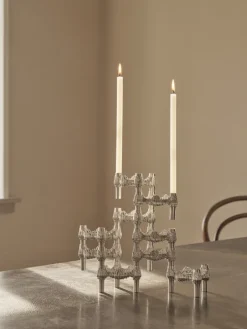Candelabro STOFF Quist, Cromo cepillado