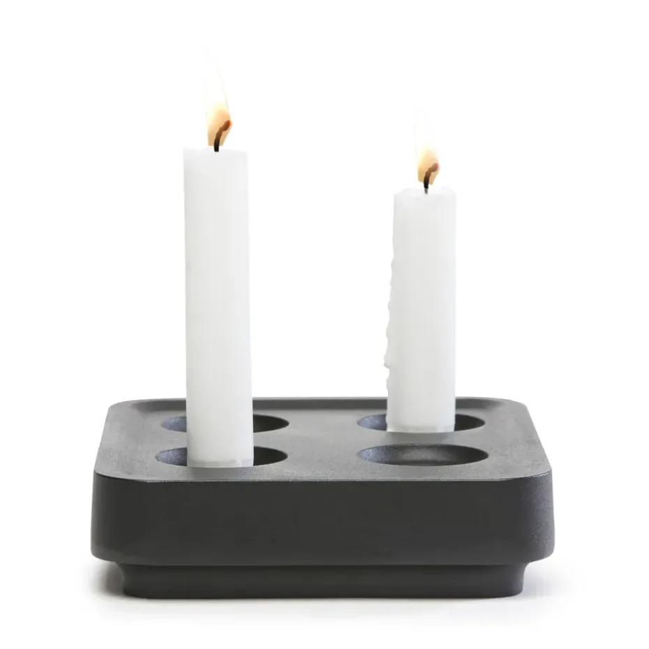 Candelabro Stumpastaken Fyran, negro