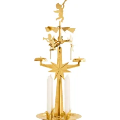 Carillón con ángeles, dorado