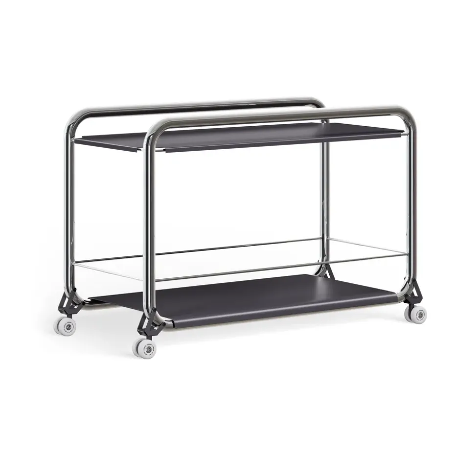 Carrito con ruedas Tension, Cromo-graphit texture
