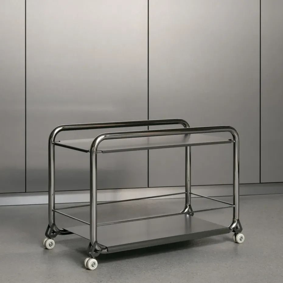 Carrito con ruedas Tension, Cromo-graphit texture
