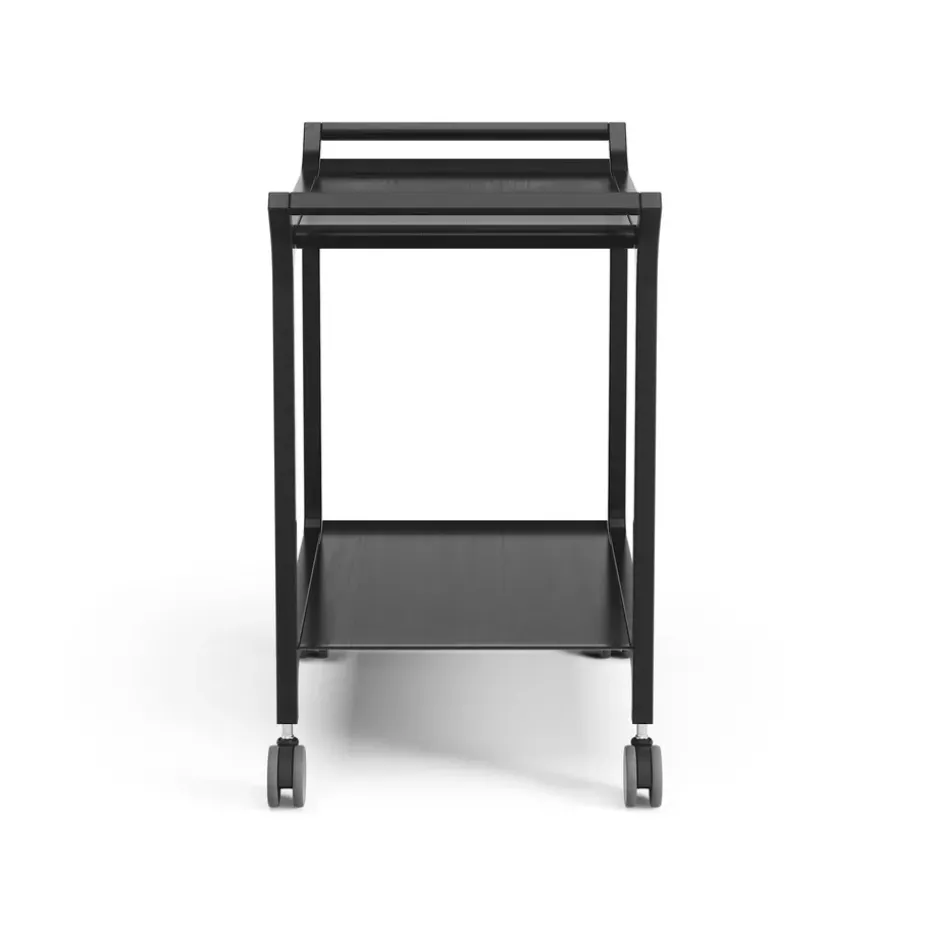 Carrito para servir Teatime, fresno lacado negro