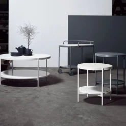 Carro con ruedas Lene, White, mdf