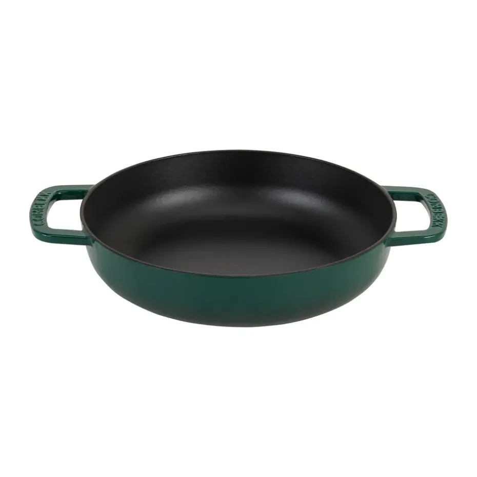 Cazuela de hierro fundido esmaltado Combekk Enameled Ø28 cm, Holly Green-pomo gold
