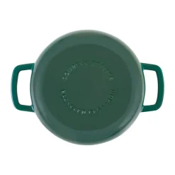 Cazuela de hierro fundido esmaltado Combekk Enameled Ø28 cm, Holly Green-pomo gold