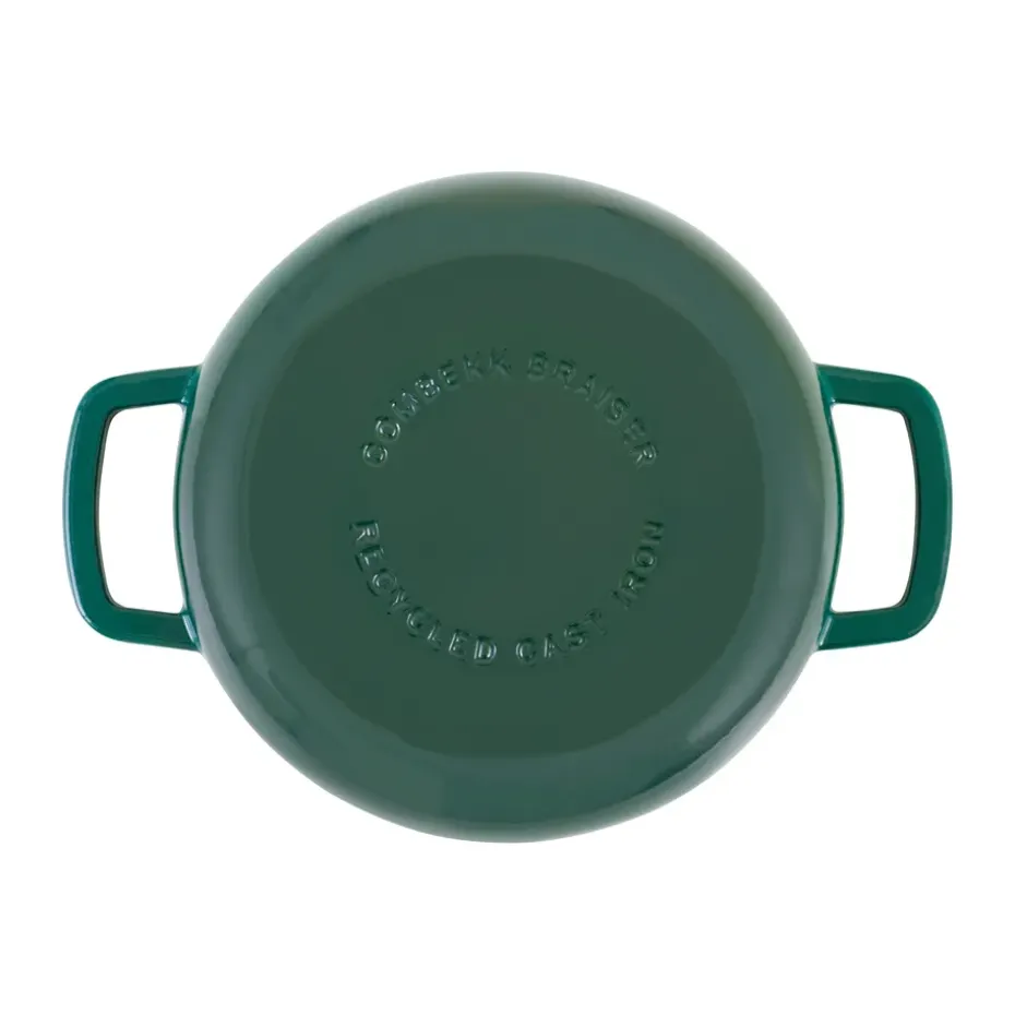 Cazuela de hierro fundido esmaltado Combekk Enameled Ø28 cm, Holly Green-pomo gold