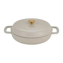Cazuela de hierro fundido esmaltado Combekk Enameled Ø28 cm, Pomo sand-gold
