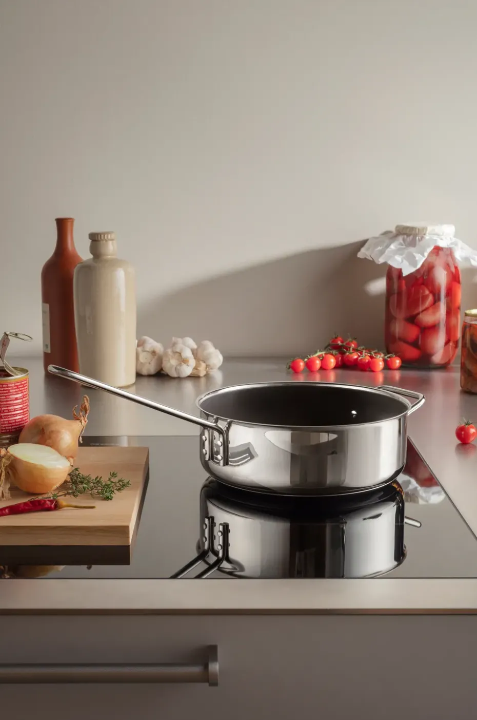 Cazuela Eva Trio Stainless Steel Slip-Let, 24 cm