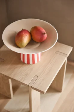 Centro de mesa Toppu alto Ø30x17 cm, Red-peach