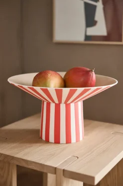 Centro de mesa Toppu alto Ø30x17 cm, Red-peach