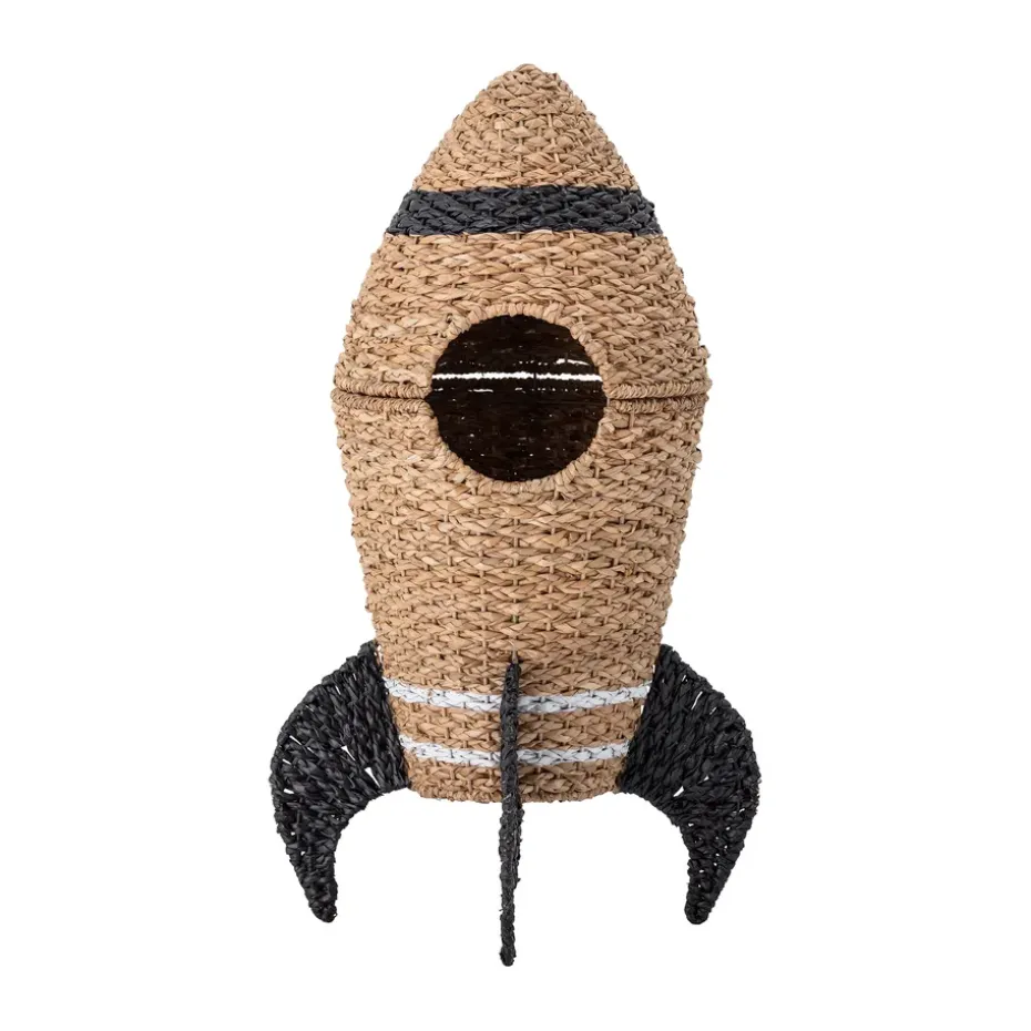 Cesta con tapa Cosmina Ø40x68,5 cm, Natur