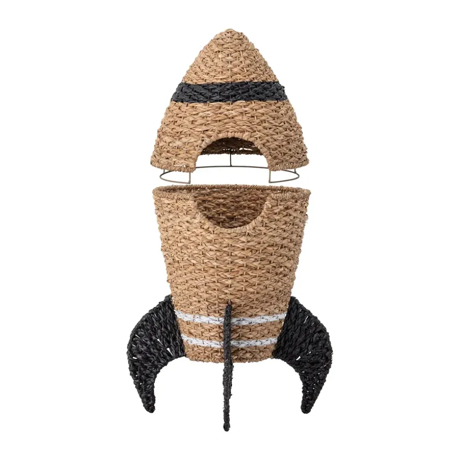 Cesta con tapa Cosmina Ø40x68,5 cm, Natur