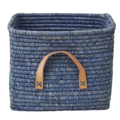 Cesta Rice rafia, azul