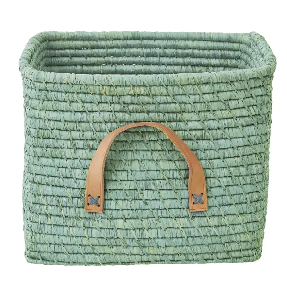 Cesta Rice rafia, menta