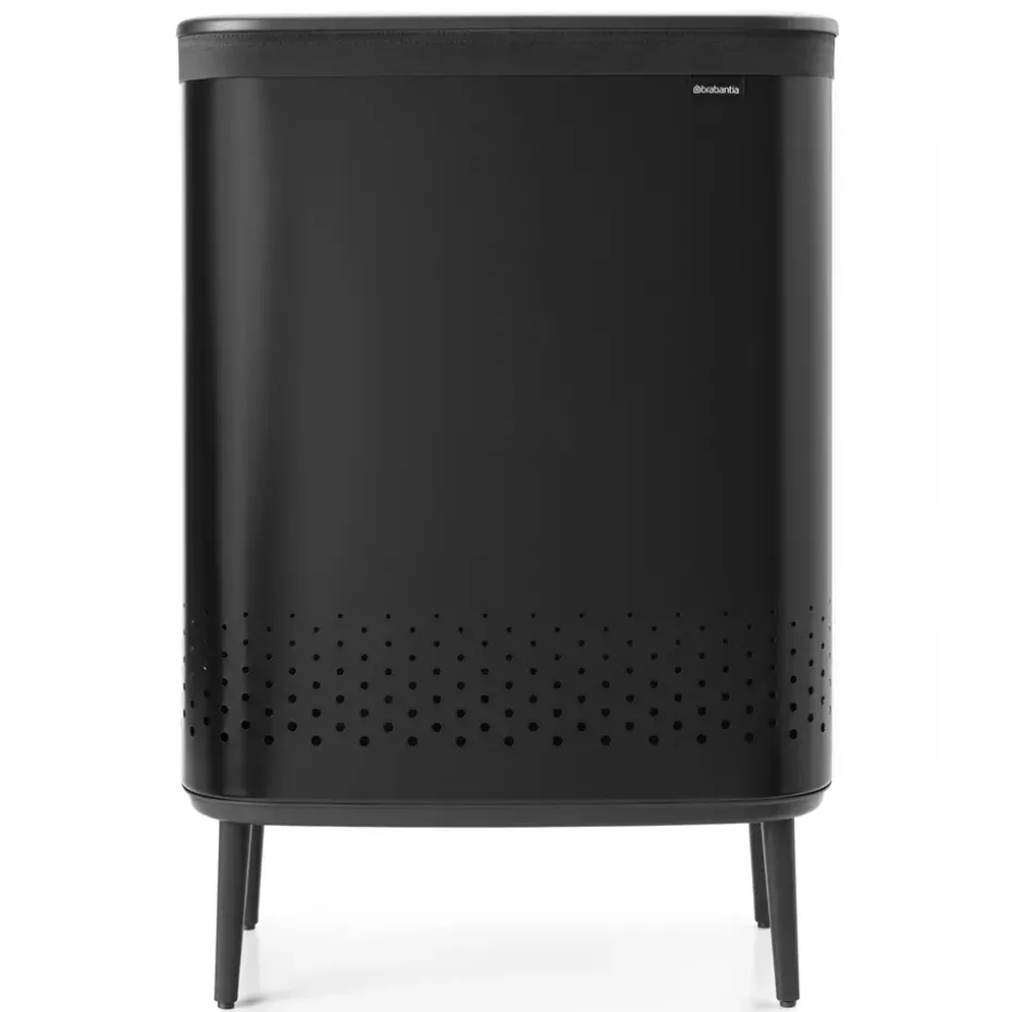 Cesto de la ropa Bo high 2x45 L, negro mate