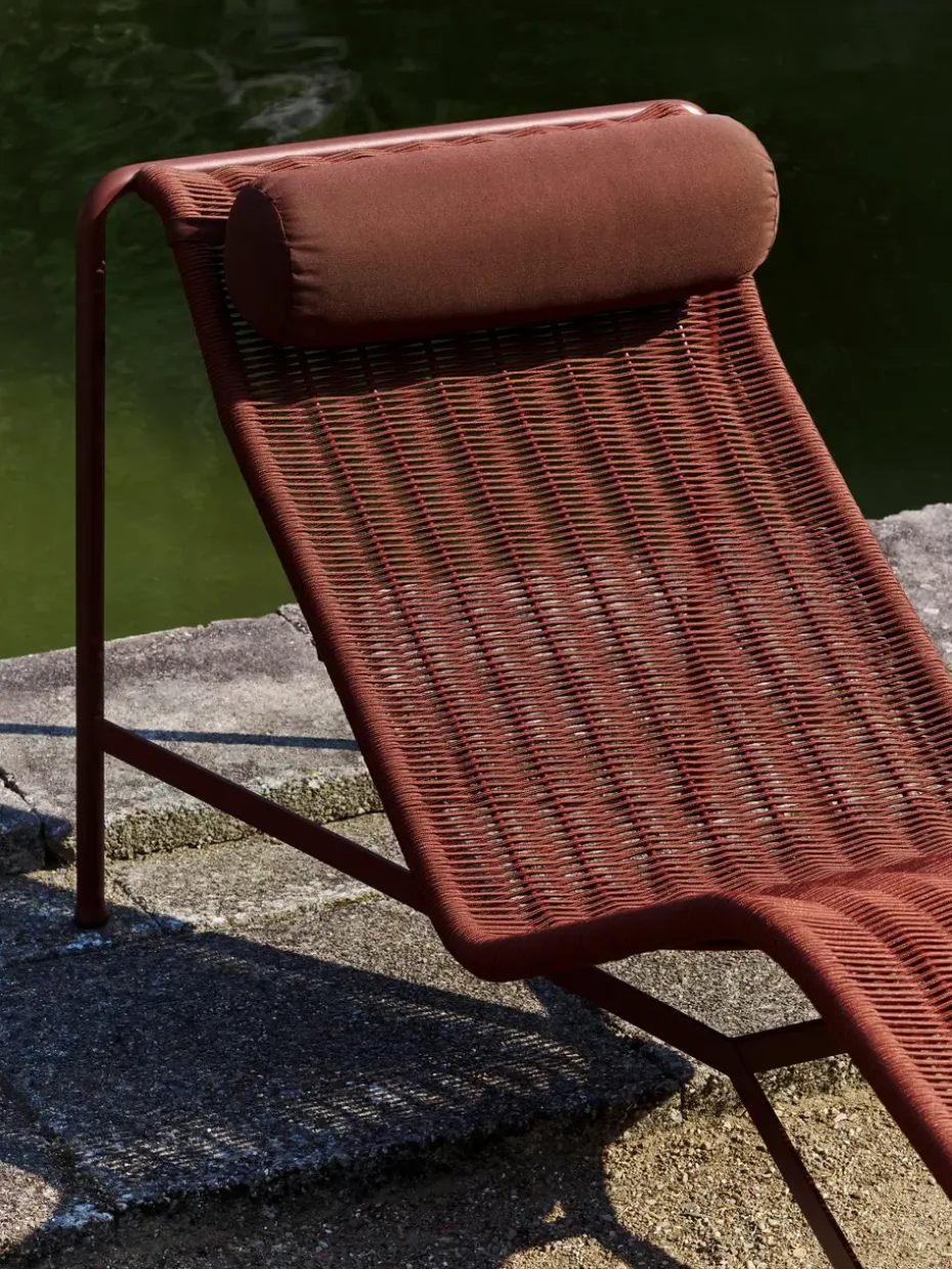 Chaise longue Palissade Cord, Iron red