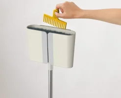 Cleantech escoba de mango largo ajustable con almacenamiento, Stone