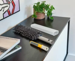 Cleantech plumero 3-en-1 con funda de almacenamiento, Light Stone