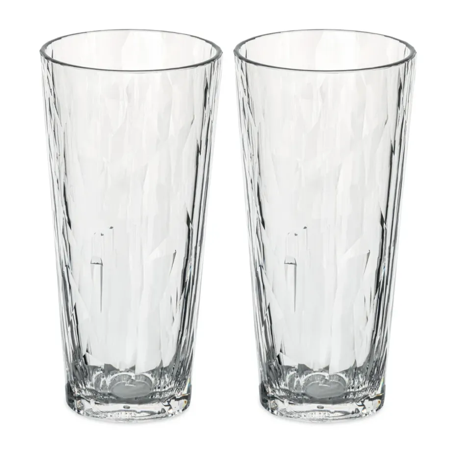 Club No. 19 vaso plast 25 cl 2-pack, Cristalino