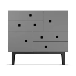 Cómoda Peep B1, Slate grey, lacado negro