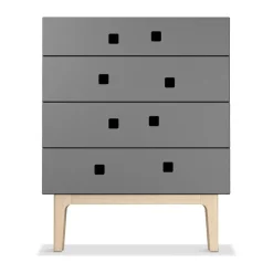 Cómoda Peep B3, Slate grey, roble pigmentado blanco
