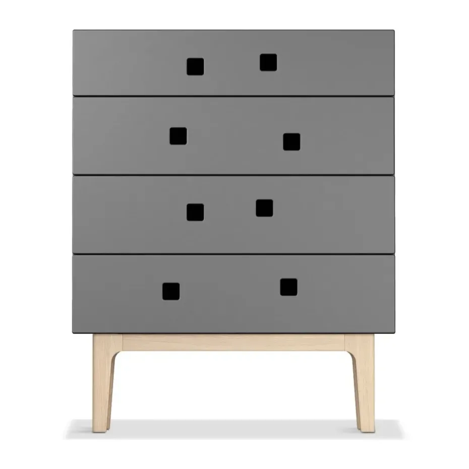 Cómoda Peep B3, Slate grey, roble pigmentado blanco