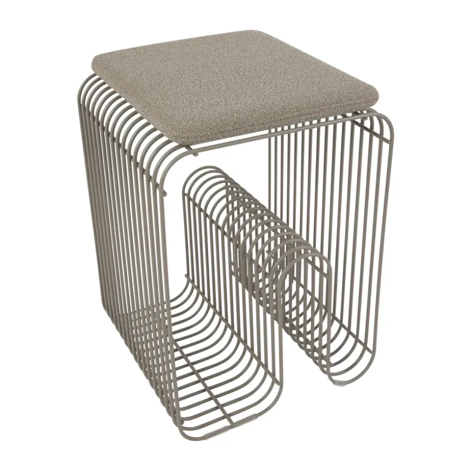 Cojín Curva para taburete Curva 27x32,5 cm, Taupe