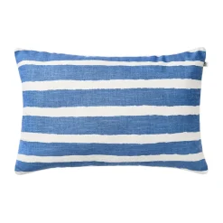 Cojín de exterior Block Stripe 40x60 cm, Riviera blue-off white