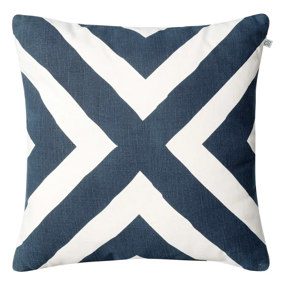 Cojín Impal Outdoor, Blue/off white, 50 cm