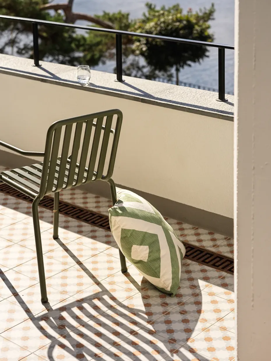 Cojín Impal Outdoor, Sage/off white, 50 cm
