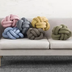 Cojín Knot, amarillo