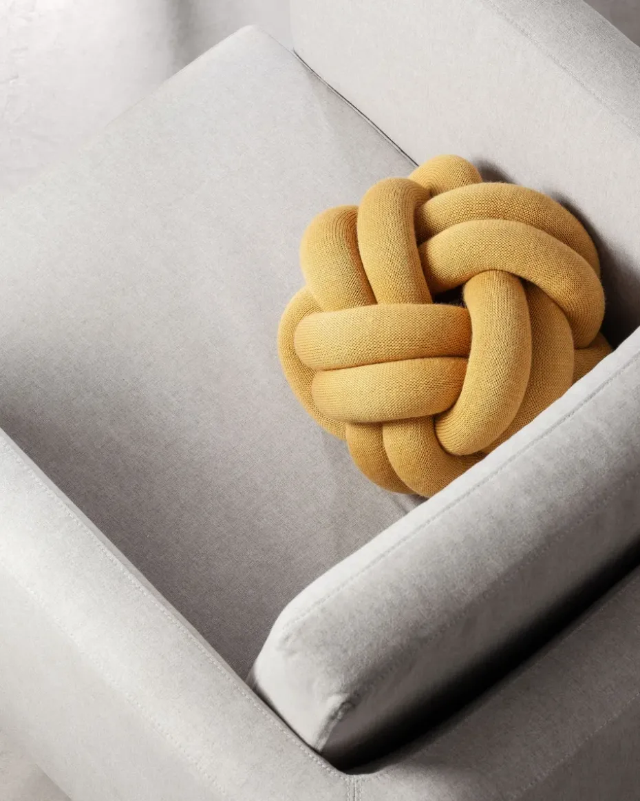 Cojín Knot, amarillo