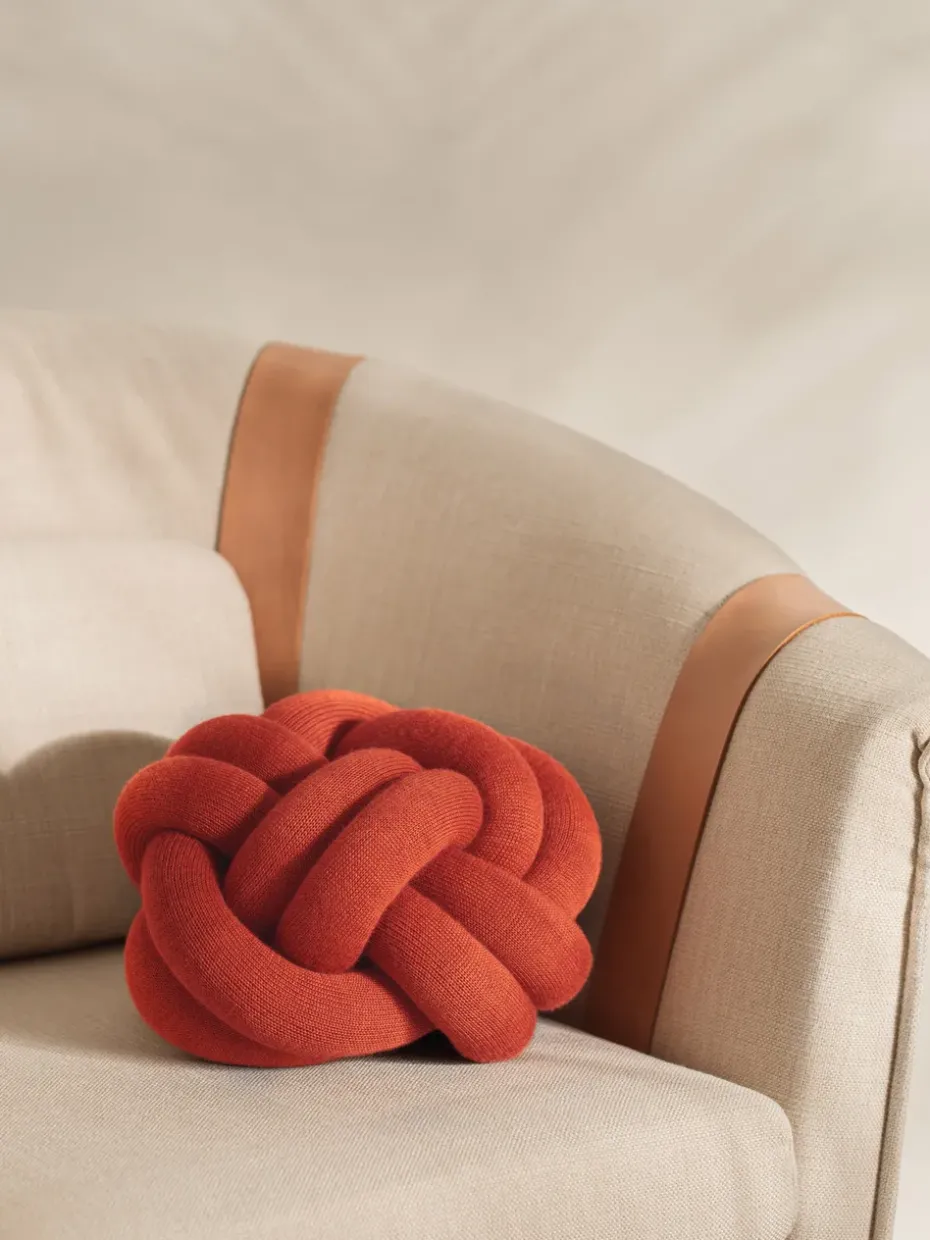 Cojín Knot, Orange red