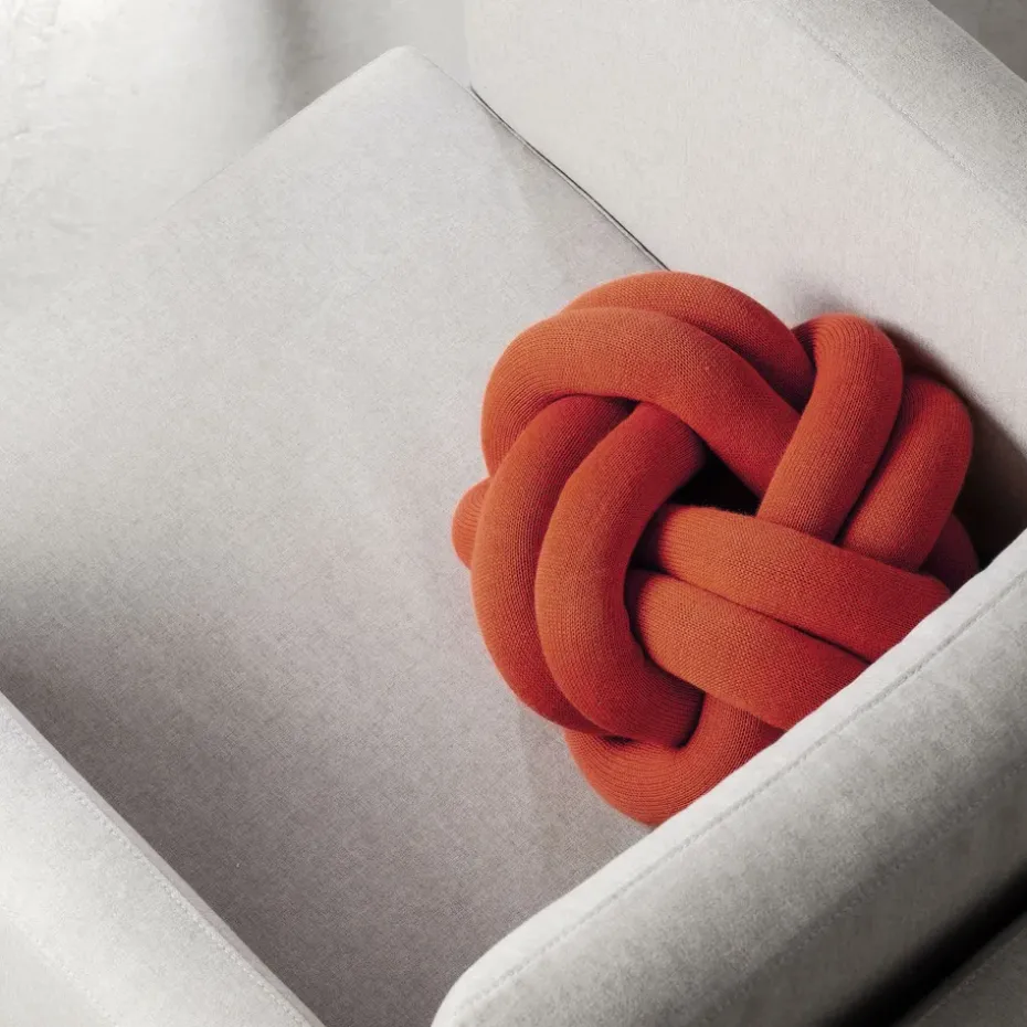 Cojín Knot, Orange red